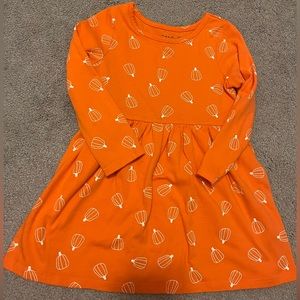 3T Orange Pumpkin Girls Dress